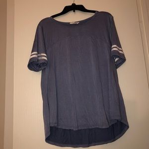 Lilac purple baseball tee shirt short sleeve